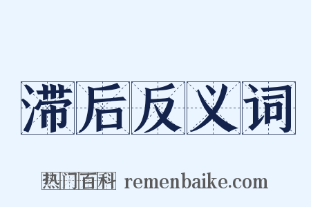 滞后反义词是什么意思的图片